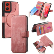 For Motorola Moto G Stylus 5G 2024 CaseNeo MagSafe RFID Anti-theft Retro Leather Phone Case(Pink)