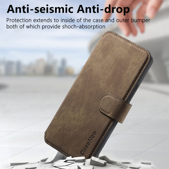 For Huawei Pura 70 CaseNeo MagSafe RFID Anti-theft Retro Leather Phone Case(Brown)