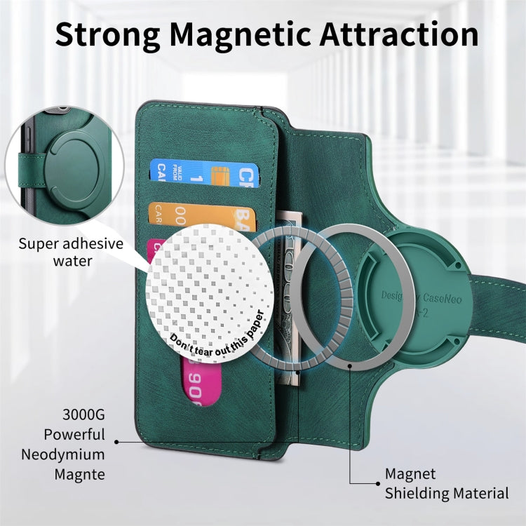 For Huawei Pura 70 CaseNeo MagSafe RFID Anti-theft Retro Leather Phone Case(Green)