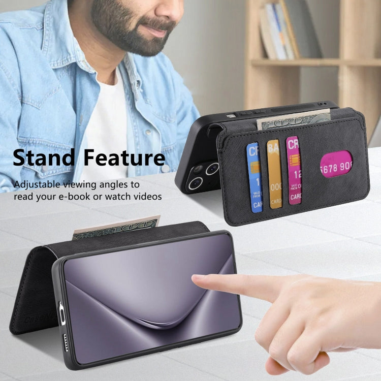 For Huawei Pura 70 Pro CaseNeo MagSafe RFID Anti-theft Retro Leather Phone Case(Black)