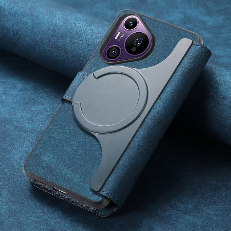 For Huawei Pura 70 Pro CaseNeo MagSafe RFID Anti-theft Retro Leather Phone Case(Blue)