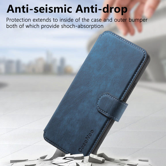 For Huawei Pura 70 Pro CaseNeo MagSafe RFID Anti-theft Retro Leather Phone Case(Blue)