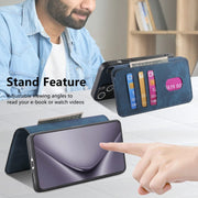 For Huawei Pura 70 Pro CaseNeo MagSafe RFID Anti-theft Retro Leather Phone Case(Blue)