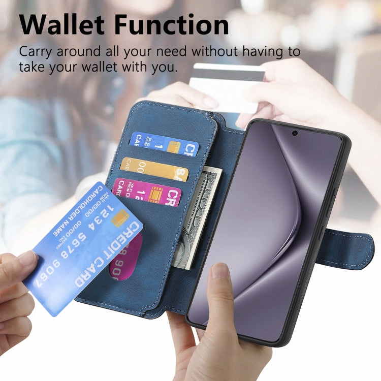 For Huawei Pura 70 Pro CaseNeo MagSafe RFID Anti-theft Retro Leather Phone Case(Blue)