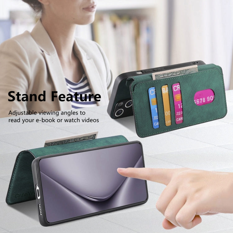 For Huawei Pura 70 Pro CaseNeo MagSafe RFID Anti-theft Retro Leather Phone Case(Green)