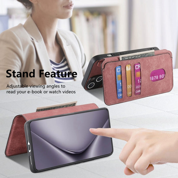 For Huawei Pura 70 Pro CaseNeo MagSafe RFID Anti-theft Retro Leather Phone Case(Pink)