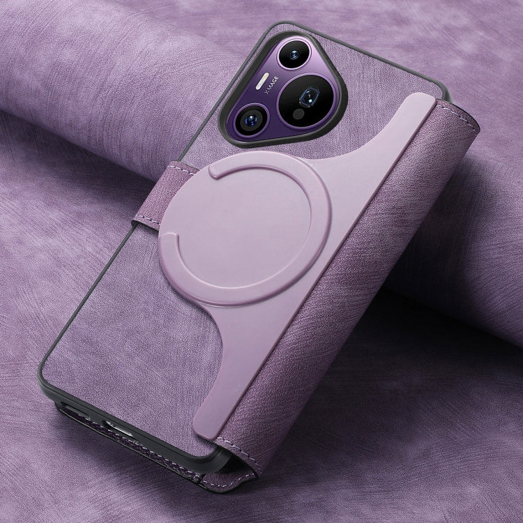 For Huawei Pura 70 Pro CaseNeo MagSafe RFID Anti-theft Retro Leather Phone Case(Purple)