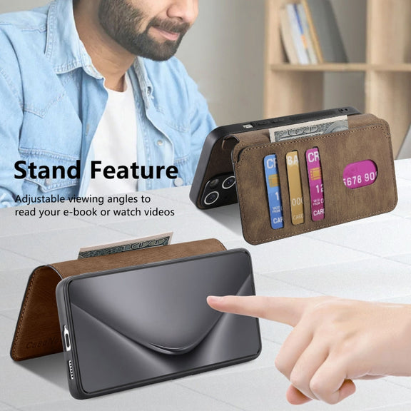 For Huawei Pura 70 Ultra CaseNeo MagSafe RFID Anti-theft Retro Leather Phone Case(Brown)