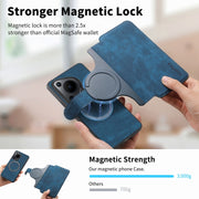 For Huawei Pura 70 Ultra CaseNeo MagSafe RFID Anti-theft Retro Leather Phone Case(Blue)