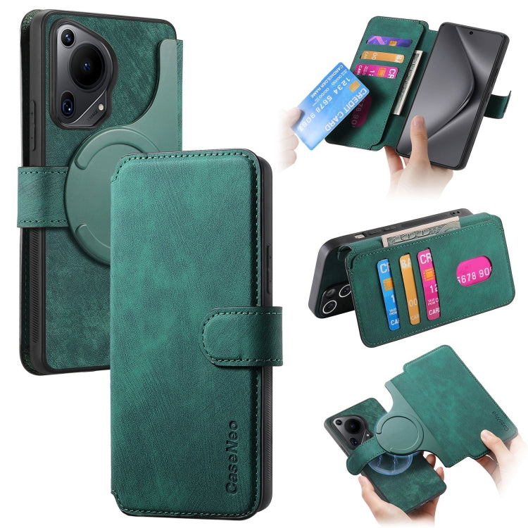 For Huawei Pura 70 Ultra CaseNeo MagSafe RFID Anti-theft Retro Leather Phone Case(Green) - free shipping - PMC Jewellery - Order now!