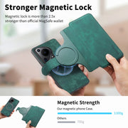 For Huawei Pura 70 Ultra CaseNeo MagSafe RFID Anti-theft Retro Leather Phone Case(Green)