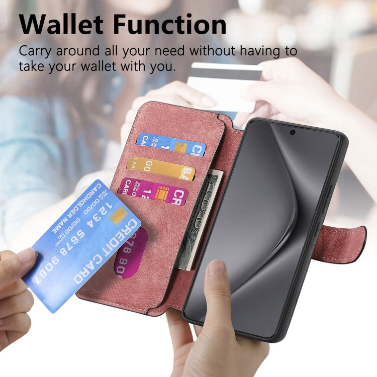 For Huawei Pura 70 Ultra CaseNeo MagSafe RFID Anti-theft Retro Leather Phone Case(Pink)