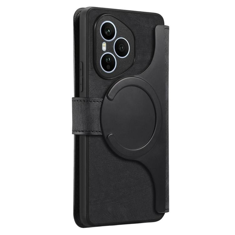 For Honor 400 Pro Global 160.8mm CaseNeo MagSafe RFID Anti-theft Retro Leather Phone Case(Black)
