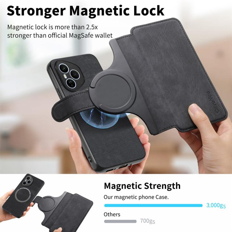 For Honor 400 Pro Global 160.8mm CaseNeo MagSafe RFID Anti-theft Retro Leather Phone Case(Black) - free shipping - PMC Jewellery - Order now!