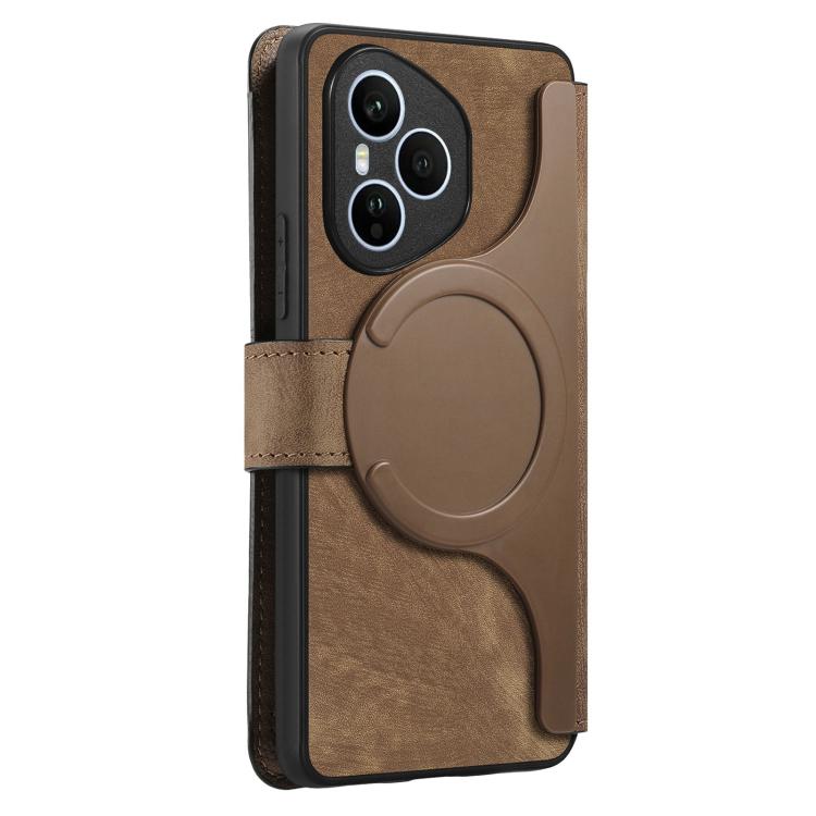 For Honor 400 Pro Global 160.8mm CaseNeo MagSafe RFID Anti-theft Retro Leather Phone Case(Brown)