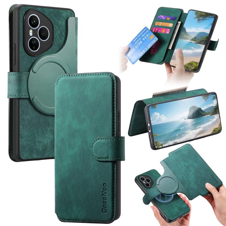 For Honor 400 Pro Global 160.8mm CaseNeo MagSafe RFID Anti-theft Retro Leather Phone Case(Green) - free shipping - PMC Jewellery - Order now!