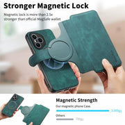 For Honor 400 Pro Global 160.8mm CaseNeo MagSafe RFID Anti-theft Retro Leather Phone Case(Green)