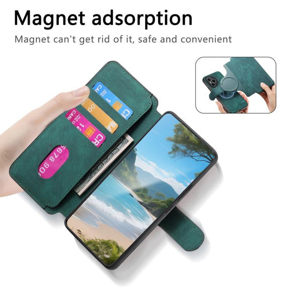 For Honor 400 Pro Global 160.8mm CaseNeo MagSafe RFID Anti-theft Retro Leather Phone Case(Green)