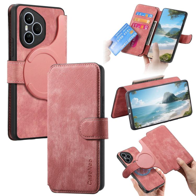 For Honor 400 Pro Global 160.8mm CaseNeo MagSafe RFID Anti-theft Retro Leather Phone Case(Pink) - free shipping - PMC TechLife - Order now!