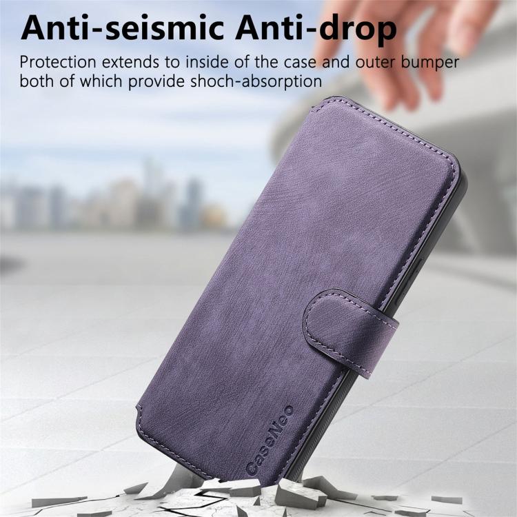 For Honor 400 Pro Global 160.8mm CaseNeo MagSafe RFID Anti-theft Retro Leather Phone Case(Purple)