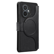 For Honor 400 Global 156.5mm CaseNeo MagSafe RFID Anti-theft Retro Leather Phone Case(Black)
