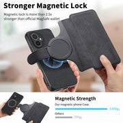For Honor 400 Global 156.5mm CaseNeo MagSafe RFID Anti-theft Retro Leather Phone Case(Black)