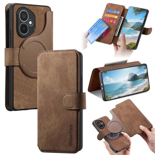 For Honor 400 Global 156.5mm CaseNeo MagSafe RFID Anti-theft Retro Leather Phone Case(Brown) - free shipping - PMC Jewellery - Order now!