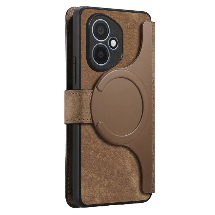 For Honor 400 Global 156.5mm CaseNeo MagSafe RFID Anti-theft Retro Leather Phone Case(Brown) - free shipping - PMC Jewellery - Order now!