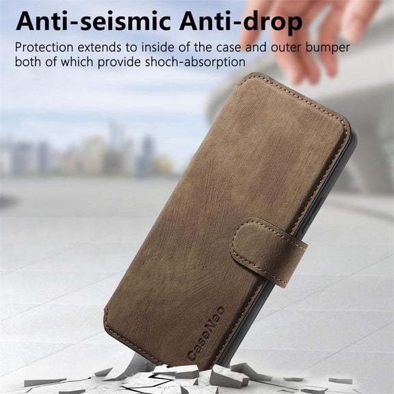 For Honor 400 Global 156.5mm CaseNeo MagSafe RFID Anti-theft Retro Leather Phone Case(Brown)