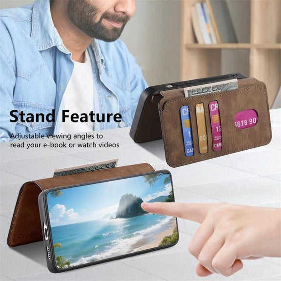 For Honor 400 Global 156.5mm CaseNeo MagSafe RFID Anti-theft Retro Leather Phone Case(Brown)