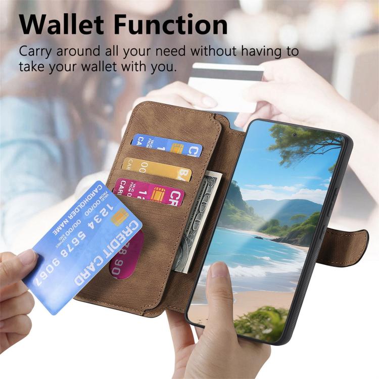 For Honor 400 Global 156.5mm CaseNeo MagSafe RFID Anti-theft Retro Leather Phone Case(Brown)