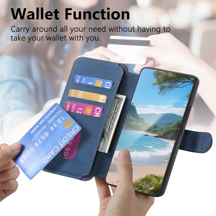 For Honor 400 Global 156.5mm CaseNeo MagSafe RFID Anti-theft Retro Leather Phone Case(Blue) - free shipping - PMC Jewellery - Order now!