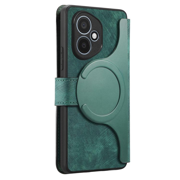 For Honor 400 Global 156.5mm CaseNeo MagSafe RFID Anti-theft Retro Leather Phone Case(Green) - free shipping - PMC Jewellery - Order now!