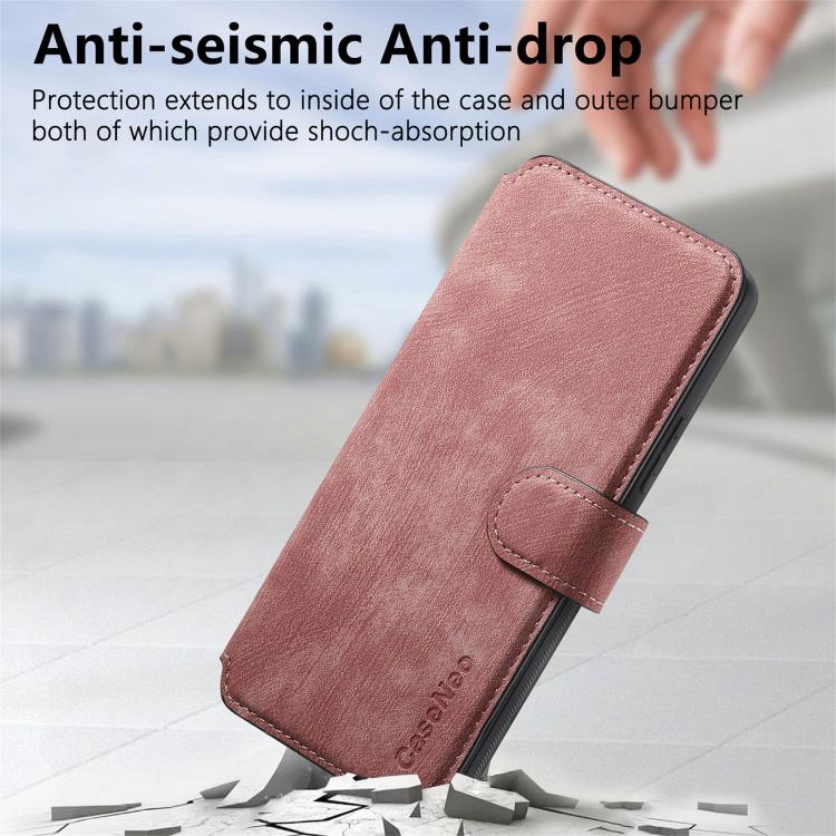 For Honor 400 Global 156.5mm CaseNeo MagSafe RFID Anti-theft Retro Leather Phone Case(Pink)
