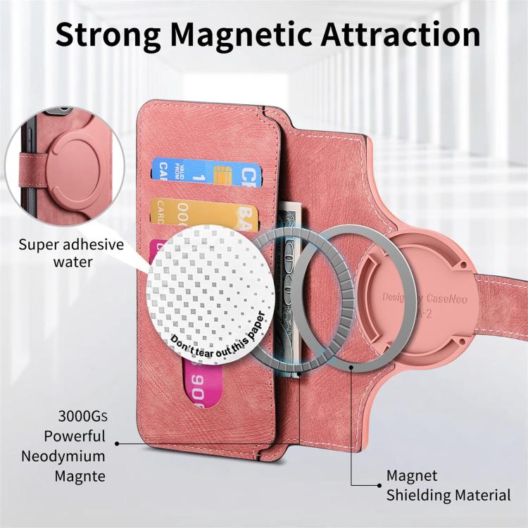 For Honor 400 Global 156.5mm CaseNeo MagSafe RFID Anti-theft Retro Leather Phone Case(Pink) - free shipping - PMC Jewellery - Order now!