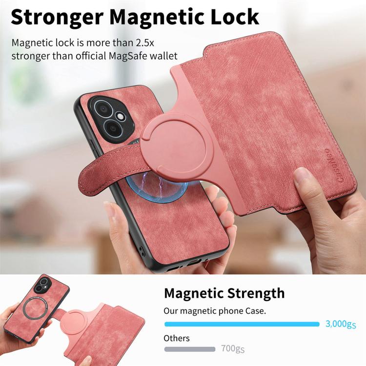 For Honor 400 Global 156.5mm CaseNeo MagSafe RFID Anti-theft Retro Leather Phone Case(Pink) - free shipping - PMC Jewellery - Order now!