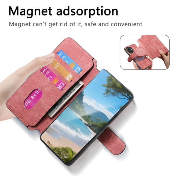 For Honor 400 Global 156.5mm CaseNeo MagSafe RFID Anti-theft Retro Leather Phone Case(Pink)