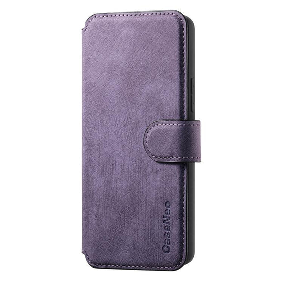 For Honor 400 Global 156.5mm CaseNeo MagSafe RFID Anti-theft Retro Leather Phone Case(Purple)