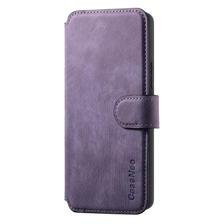 For Honor 400 Global 156.5mm CaseNeo MagSafe RFID Anti-theft Retro Leather Phone Case(Purple)