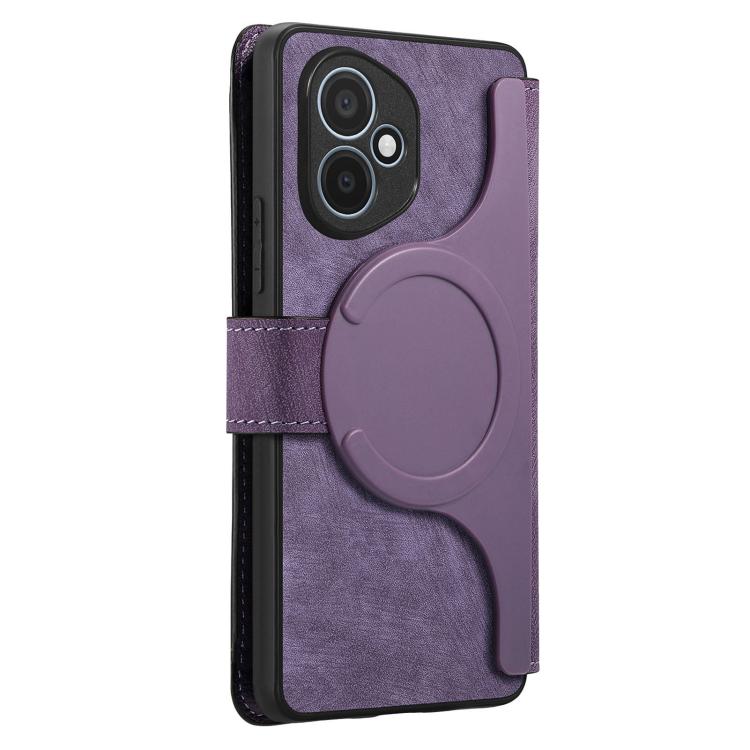 For Honor 400 Global 156.5mm CaseNeo MagSafe RFID Anti-theft Retro Leather Phone Case(Purple) - free shipping - PMC Jewellery - Order now!