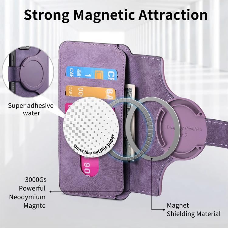 For Honor 400 Global 156.5mm CaseNeo MagSafe RFID Anti-theft Retro Leather Phone Case(Purple) - free shipping - PMC Jewellery - Order now!