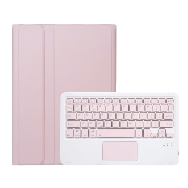 For Honor Pad X8a / X9 2024 AH25-A Ultra-thin Detachable Bluetooth Keyboard Leather Tablet Case with Touchpad(Pink White)