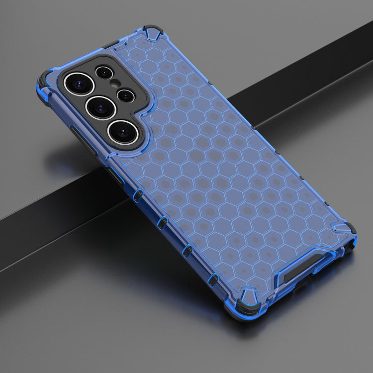 For Samsung Galaxy S25 Ultra 5G Honeycomb Shockproof Phone Case(Blue) - free shipping - PMC Jewellery - Order now!