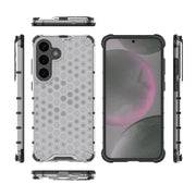 For Samsung Galaxy S25+ 5G Honeycomb Shockproof Phone Case(White)
