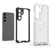 For Samsung Galaxy S25+ 5G Honeycomb Shockproof Phone Case(Green)