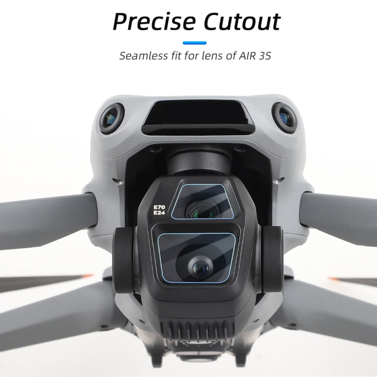 For DJI Air 3S Sunnylife Tempered Glass Film Lens Protector, Quantity:1 Set(Transparent)