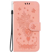 For Samsung Galaxy S25+ 5G Butterfly Rose Embossed Leather Phone Case(Pink)
