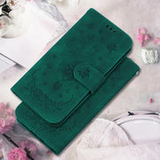 For Samsung Galaxy S25 Ultra 5G Butterfly Rose Embossed Leather Phone Case(Green)