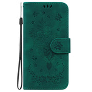 For Samsung Galaxy S25 Ultra 5G Butterfly Rose Embossed Leather Phone Case(Green)