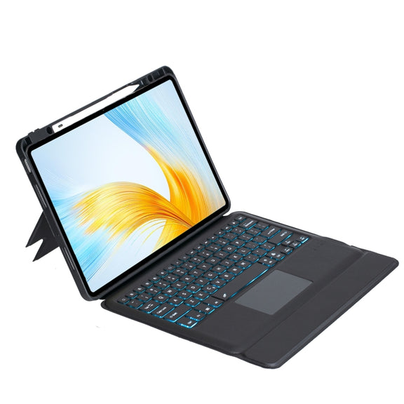For Honor MagicPad 13 Detachable Backlit Bluetooth Keyboard Leather Case with Touchpad(Black)